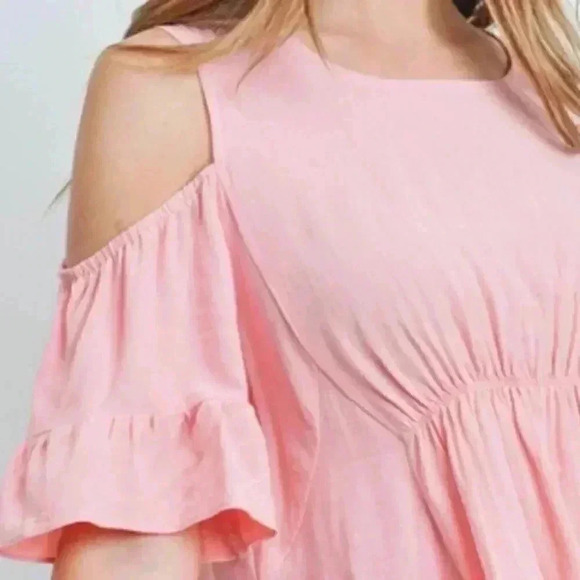 Cold Shoulder Top blouse - Blush - Picture 6 of 6